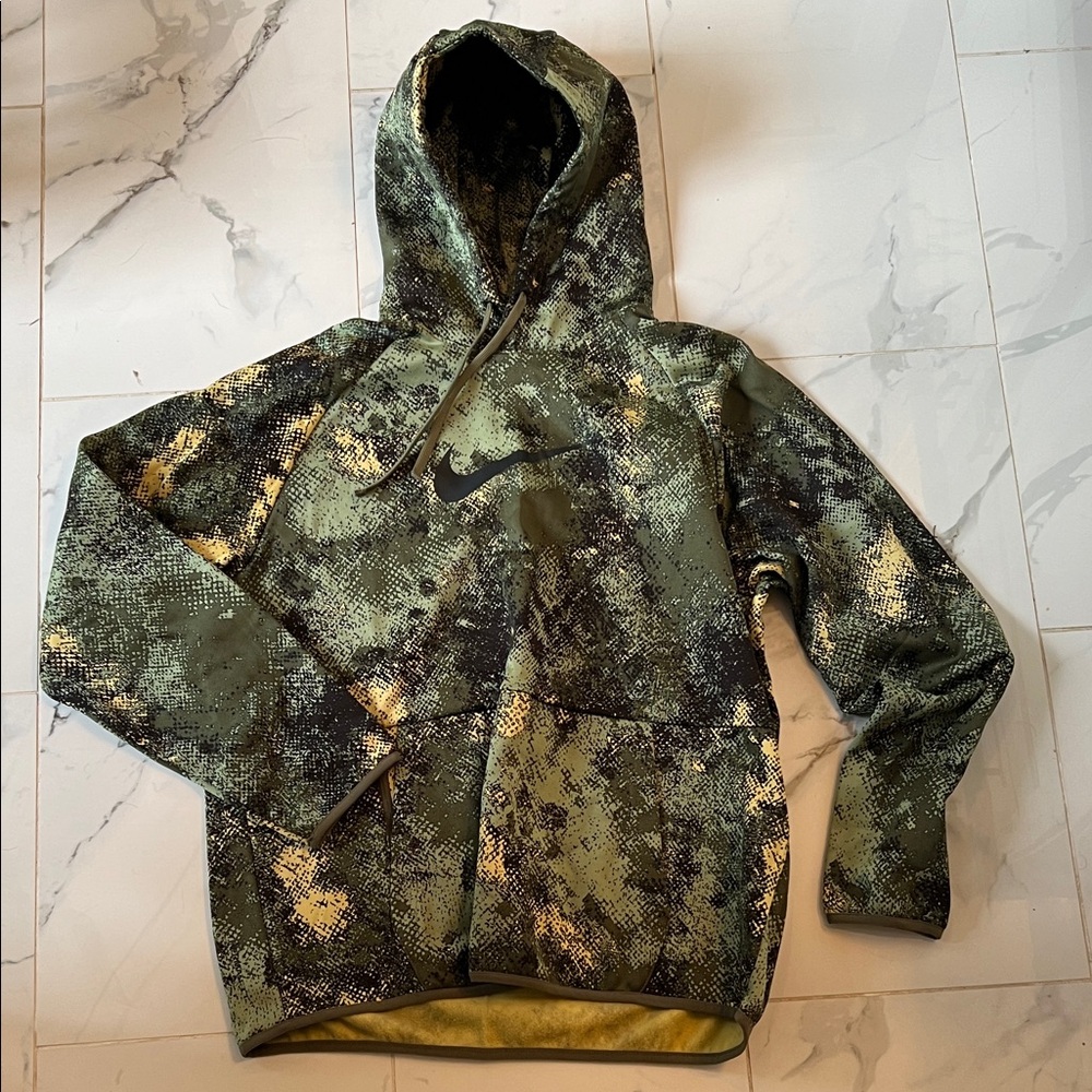 Nike Camouflage Hoodie with Black Swoosh
